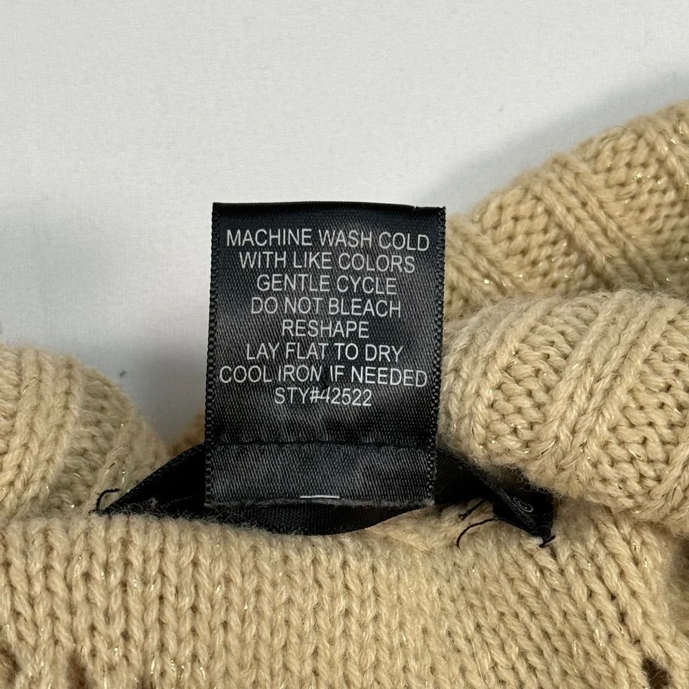 United States Sweaters 1/2 Sleeve Cowl Neck Top Womens Size XL Tan - Picture 4 of 6